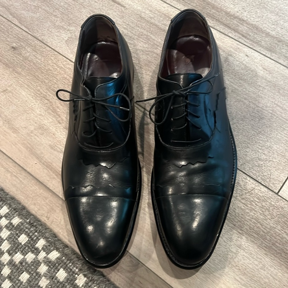 ITALIAN DESIGNER "GIORGIO FORNASIERO LEATHER SHOES-MADE IN ITALY.